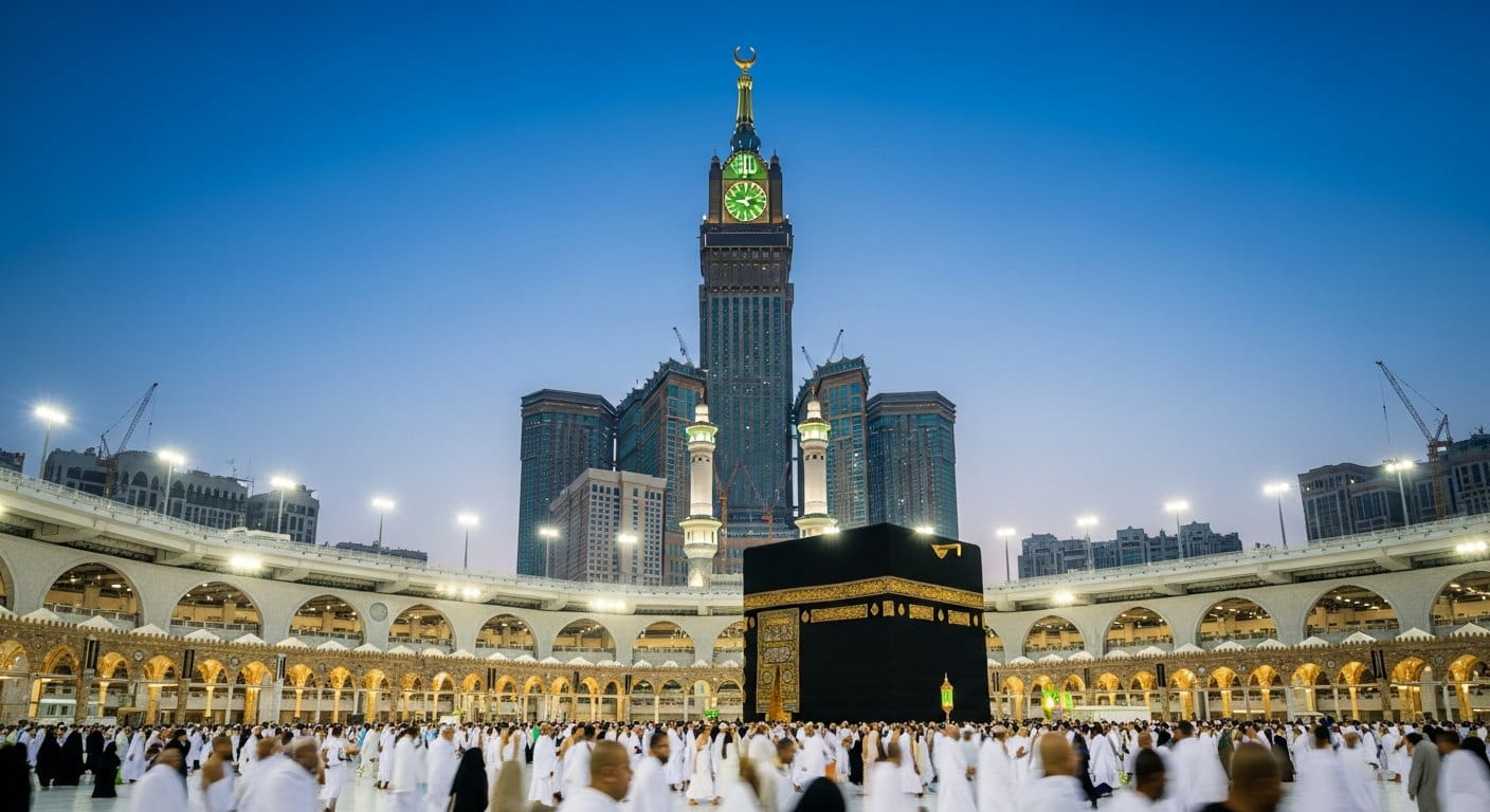 Grand Mosque and the Kaaba in Makkah, Saudi Arabia